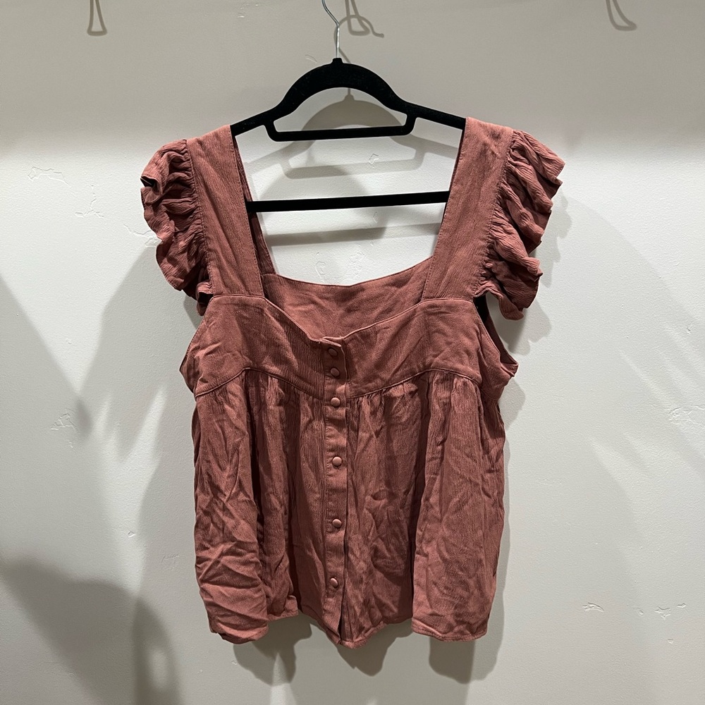 Bohme Ruffle Sleeve Top